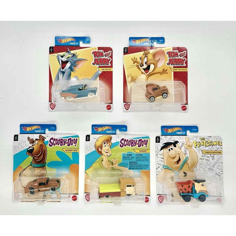 Hot Wheels Hanna-Barbera Character Cars Complete Set of 5 Tom Jerry Scooby WB